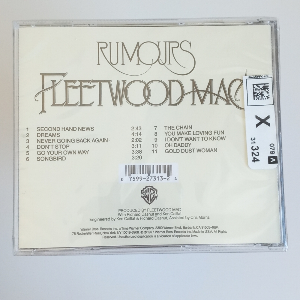 Fleetwood Mac Rumours Music CD New Sealed - Picture 2 of 5